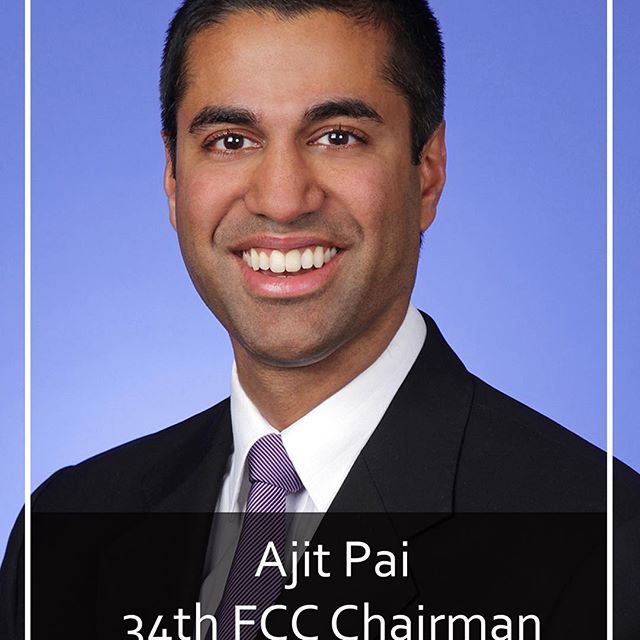 Yesterday, #President #Trump designated @FCC Commissioner Ajit Pai as the agency’s 34th #Chairman. Chairman Pai has served as a Commissioner at the @FCC since May #2012. His regulatory philosophy is informed by a few simple principles. 
1)#Consumers benefit most from #competition, not preemptive #regulation. #Freemarkets have delivered more value to #American consumers than highly regulated ones.
2)No regulatory system should indulge arbitrage; regulators should be skeptical of pleas to regulate rivals, dispense favors, or otherwise afford special treatment.
3)Particularly given how rapidly the #communications sector is changing, the FCC should do everything it can to ensure that its rules reflect the realities of the current #marketplace and basic principles of #economics.
4)As a creature of #Congress, the FCC must respect the law as set forth by the #legislature. 
5)The FCC is at its best when it proceeds on the basis of consensus; good communications policy knows no partisan affiliation. 
Learn more about Chairman Pai by visiting the FCC’s website. https://www.fcc.gov/about/leadership/ajit-pai