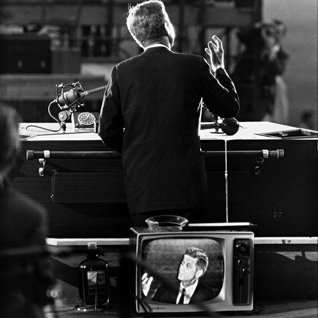 #TBT Garry Winogrand's double portrait of John F. #Kennedy accepting the Democratic #presidential nomination at #LosAngeles Memorial Coliseum calls attention to one of the most historic developments associated with the #1960 #election: the introduction of #television as a medium of mass communication. #FCCGov #Telecom #History (Photo/Caption credit: @smithsoniannpg, @Smithsonian)
