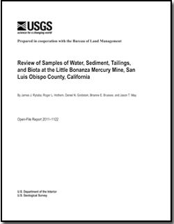Review of samples of water, sediment, tailings, and biota at the Little Bonanza mercury mine, San Luis Obispo County, California