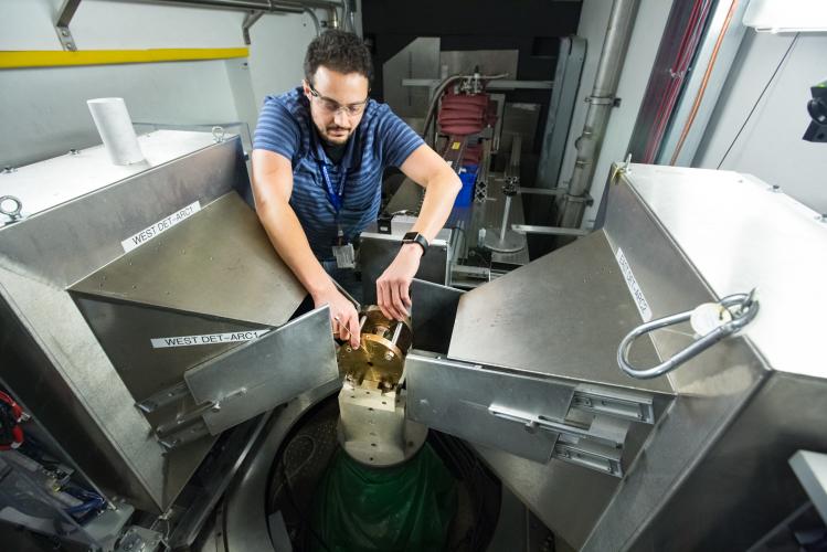 Adam Makhluf from the University of California, Los Angeles is using neutrons at Oak Ridge National Laboratory’s Spallation Neutron Source to study the fundamental role carbon dioxide plays in Earth’s carbon cycle.