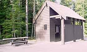 public toilet building at park