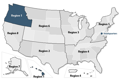 map of region one