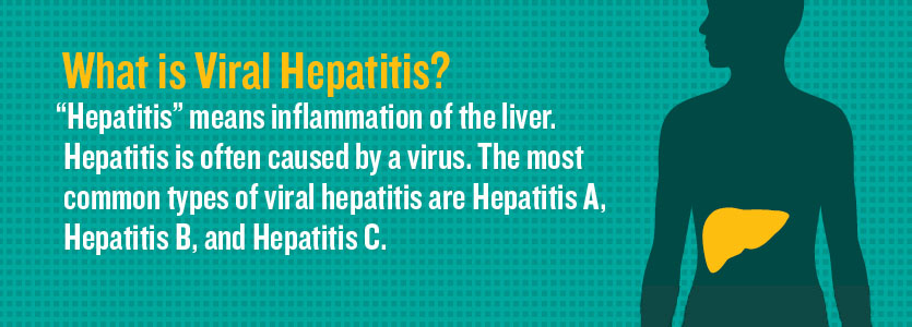 What is Viral Hepatitis? "Hepatitis" means inflammation of the liver. Hepatitis is often caused by a virus.  The most common types of viral heapatitis are HepatitisA, Hepatitis B, and Hepatitis C. 