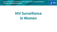 	Cover slide - HIV Surveillance in Women