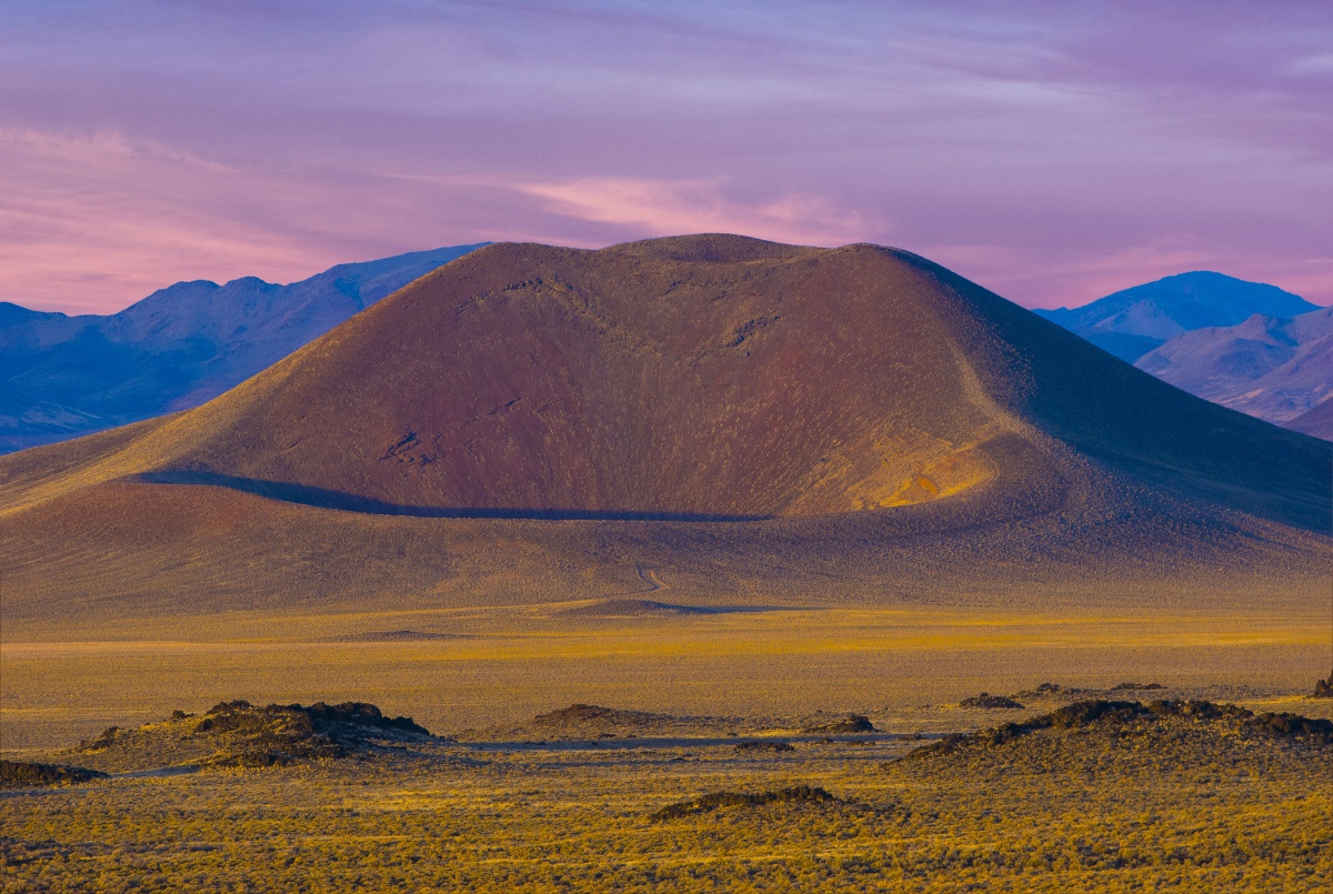 Landscape view of Easy Chair Crater in Nevada. Photo by Chip Caroon.