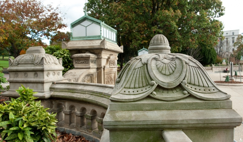 Some of Frederick Law Olmsted's most significant hardscape elements can be found on the East Front plaza of the U.S. Capitol.