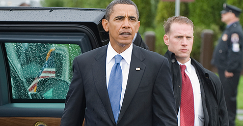 A Secret Service Agent protecting President Obama
