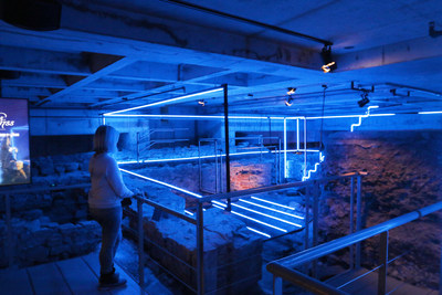 GSM Project produced a multimedia experience showcasing Pointe-a-Calliere Market Place archaelogical site. Credit: GSM Project (CNW Group/GSM Project)