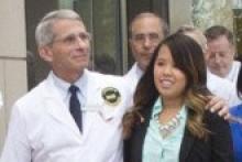 Dr. Fauci with patient