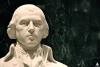 Close-up of the James Madison statue in Memorial Hall.