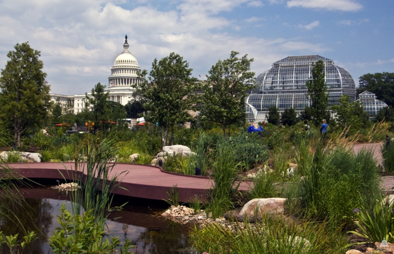 The National Garden provides "living laboratories" for environmental, horticultural, and botanical education in a contemplative setting.