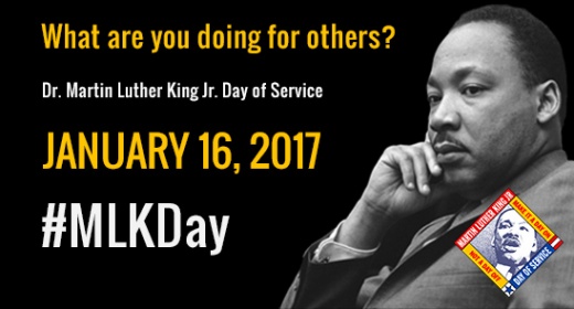 What are you doing for others? | January 16, 2017 | Hashtag MLK DAY.