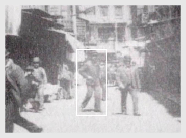 Still image from a 60-second film taken in San Francisco’s Chinatown, midday, September 15, 1900, by C. 