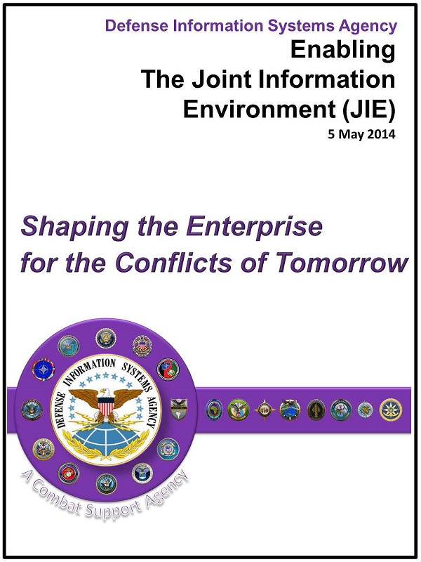 A standard, unified information environment is necessary to meet the operational and security requirements of modern joint military operations, according to <a href="http://www.disa.mil/~/media/Files/DISA/About/JIE101_000.pdf" alt='Link will open in a new window.' target='whole'>JIE 101</a>.  