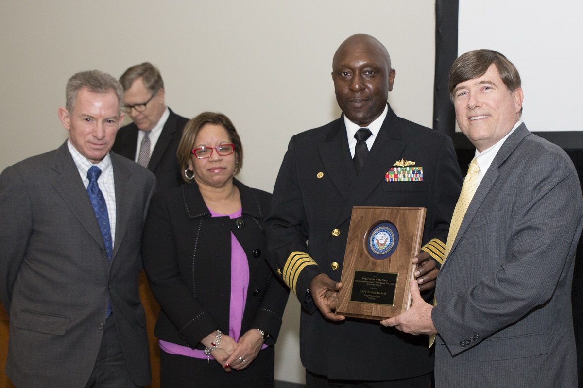 Capt. William “Ben” McNeal, program manager for the U.S. Navy’s Tactical Networks Program Office (PMW 160), received a 2016 Department of the Navy Information Management/Information Technology (DON IM/IT) Excellence Award (Individual) during a ceremony at the DON IT West Coast Conference February 17