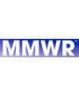	MMWR Logo, white text on a blue field.