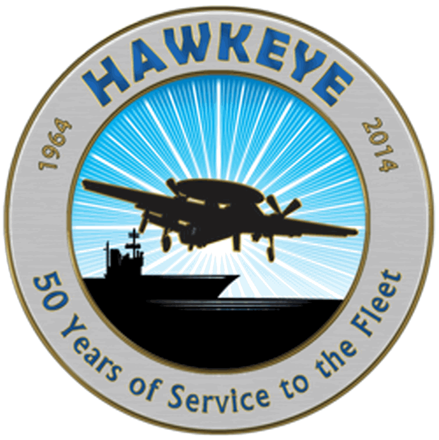 Official 50th Hawkeye anniversary logo.