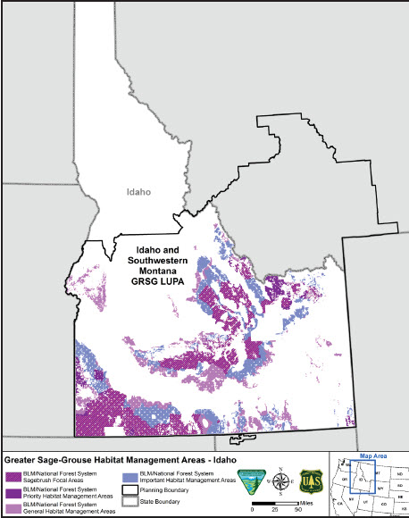 BLM Idaho Sagegrouse Map