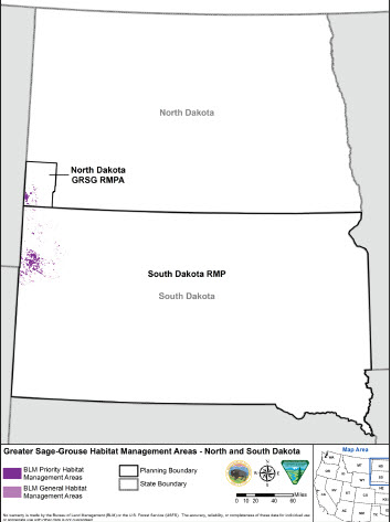 BLM Dakotas Sagegrouse Map