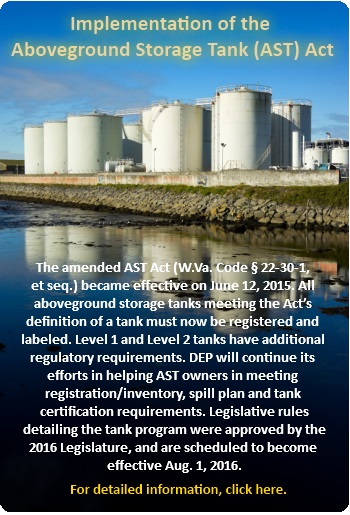 Implementation of the Aboveground Storage Tank (AST) Act