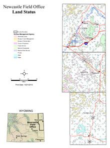 Newcastle Field Office land status map.