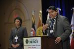 Nez Perce Chairman offers opening prayer at the Indian Energy Tribal Summit. | Courtesy of the Department of Energy