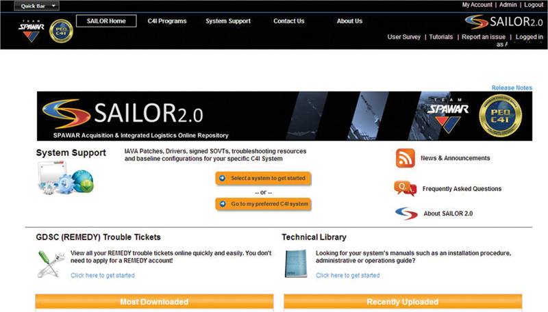 SAILOR 2.0 provides the fleet with self-help capability.