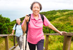 	Mature couple hiking