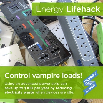 Learn how <a href="/node/761951">using an advanced power strip</a> can reduce your electricity use and save up to $100 per year.