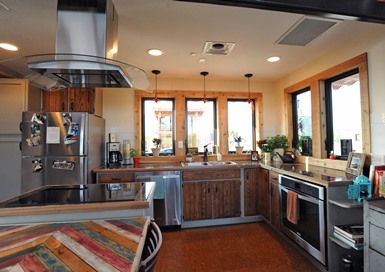 Photo of a kitchen. Photo courtesy of Thomas Kelsey/U.S. Department of Energy Solar Decathlon