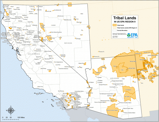 EPA Region 9 Tribal Map