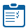 A blue imagine of a check list on a clip board