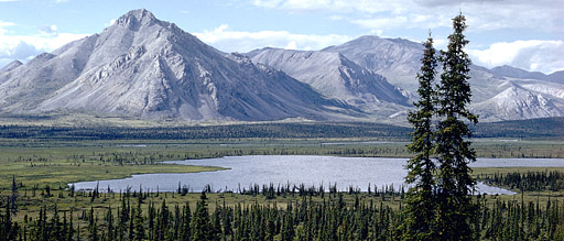 Mountain and lake 512x219