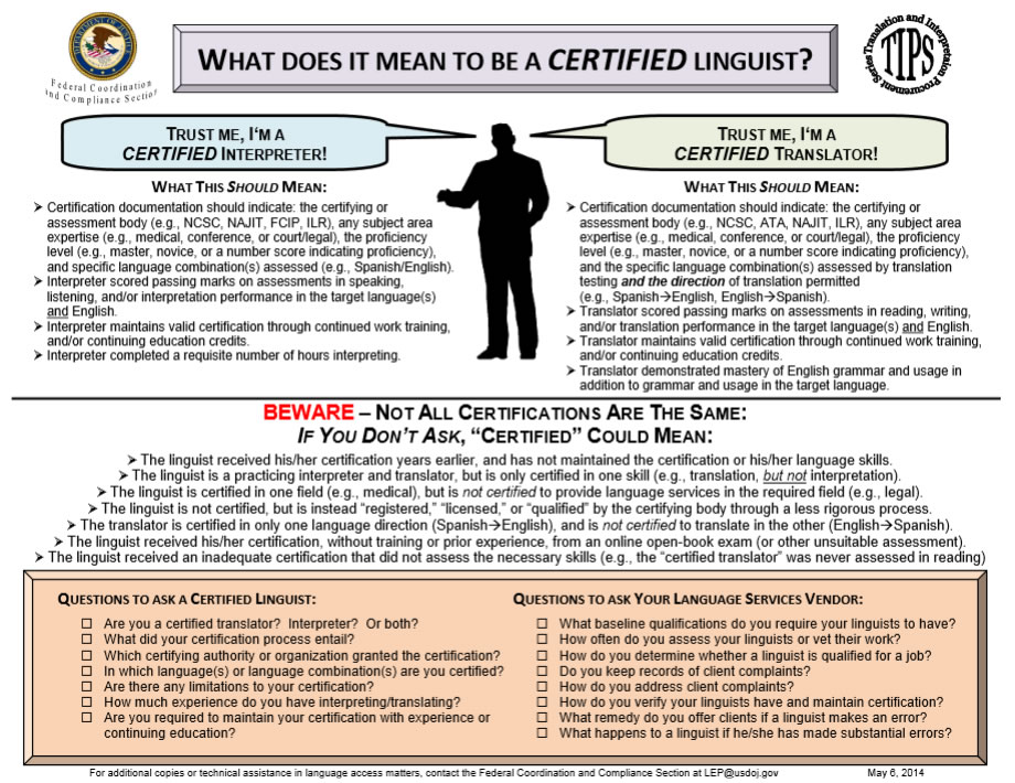 What Does it Mean to be a Certified Linguist?