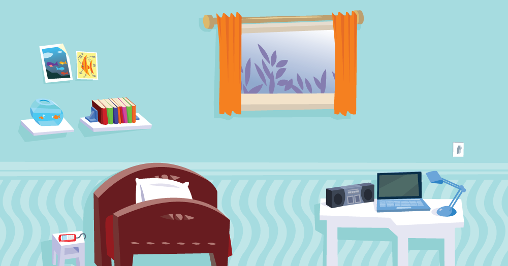 illustration of bedroom