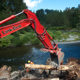 construction of an engineered log jam