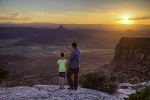Father and daughter watch the sunset in Utah, thumbnail