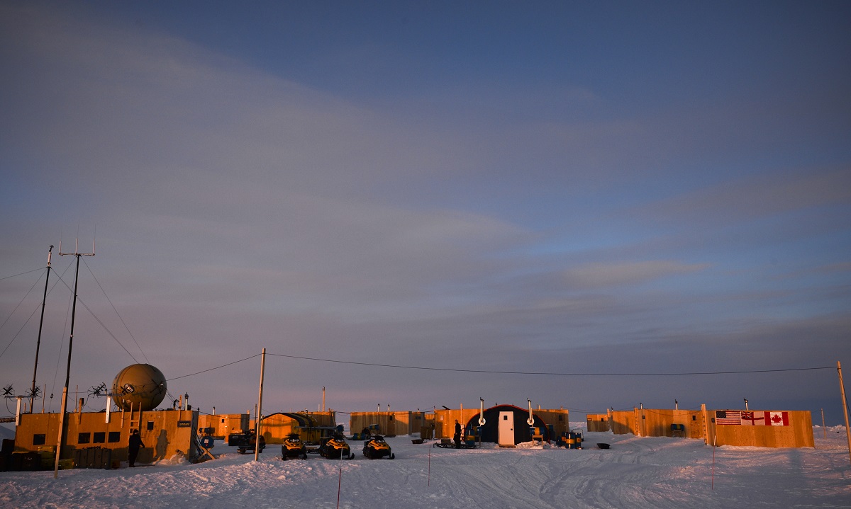 Ice Camp Sargo, located in the Arctic Circle, serves as the main stage for Ice Exercise (ICEX) 2016. ICEX 2016 is a five-week exercise designed to research, test and evaluate operational capabilities in the region. It allows the U.S. Navy to assess operational readiness in the Arctic, increase experience in the region, advance understanding of the Arctic environment and develop partnerships and collaborative efforts. U.S. Navy photo by Mass Communication Specialist 2nd Class Tyler Thompson 