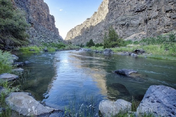 Water flowing in the Bruneau Wild and Scenic River. Photo by Bob Wick.