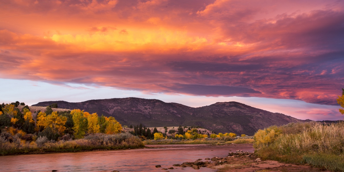 Sunset view of Jarvie Green River in Utah. Photo by Bob Wick, BLM