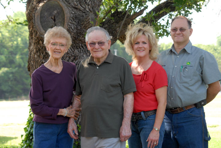 Ella and Harold Slagell with their daughter, Reonna, and her husband, Bryan Gossen.