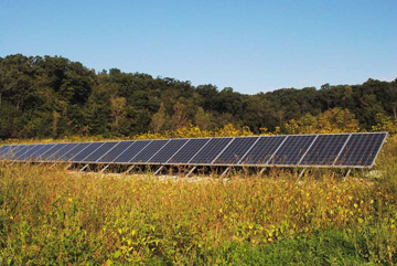 Solar panel array at Refuse Hideaway Landfill.