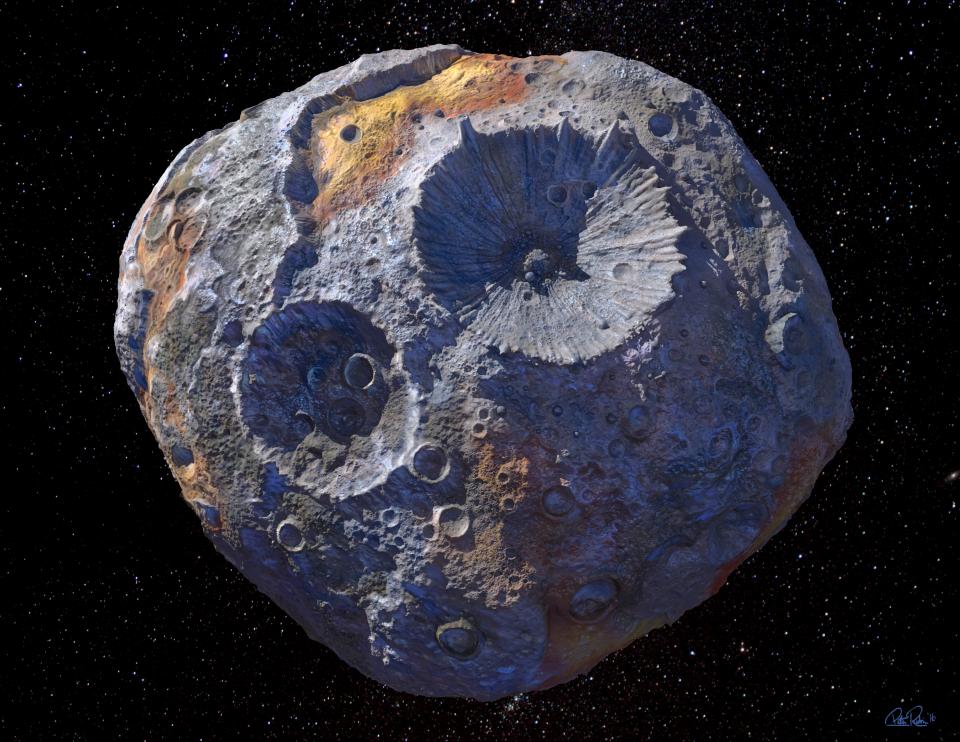 Desenho de asteroide no espaço (Peter Rubin/Universidade Estadual do Arizona)