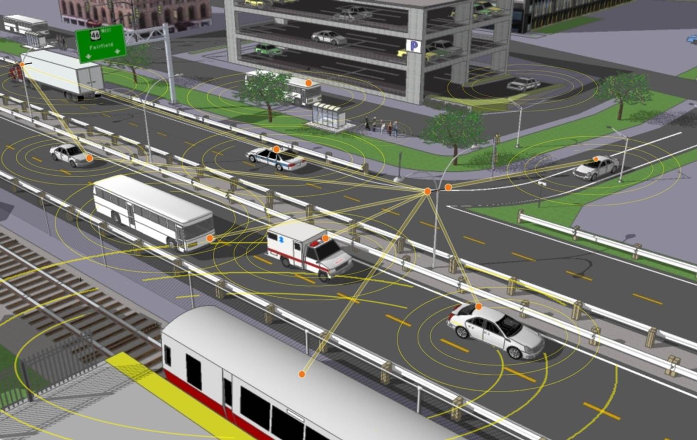 Vehicle to Vehicle communication example