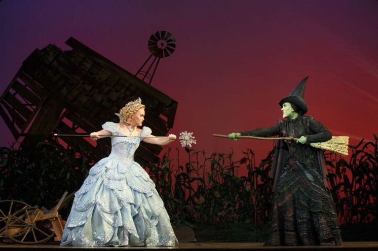 Amanda Jane Cooper as Glinda and Emily Koch as Elphaba in Wicked. Courtesy of the Straz Center. (Times files)