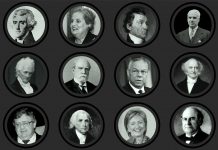 Composite of photos of 12 former secretaries of state (State Dept./Sara Gemeny Wilkinson)