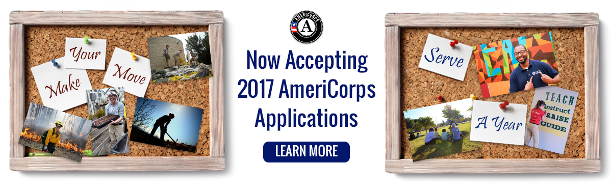 Now accepting 2017 AmeriCorps Applications