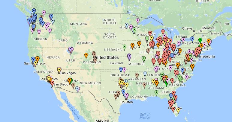 2016 NBC BOOTCAMP Competitor Map