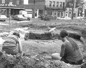 (photo) Figure 6. 1970's excavation at Ft. Stanwix National Monument.