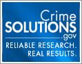 box with text: CrimeSolutions.gov Reliable Research. Real Results.